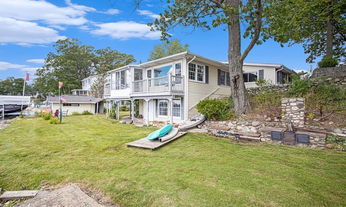 Plainwell House | 4 bedroom lakefront house on Pine Lake! Sunrise and Sunset views!