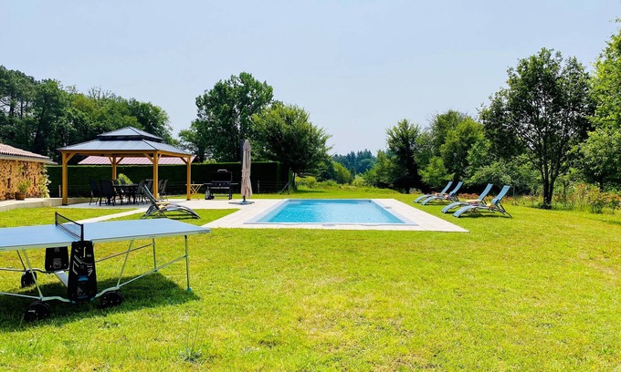 Capdrot House | 4* Holiday Home with Aircon and Private Heated 10x4 Salt Pool - 40 Mins Bergerac
