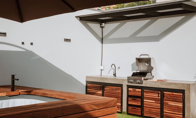 Las Lomas I House | 401 - Private Rooftop hot tub & Bbq 2BR Steps from Your Bed