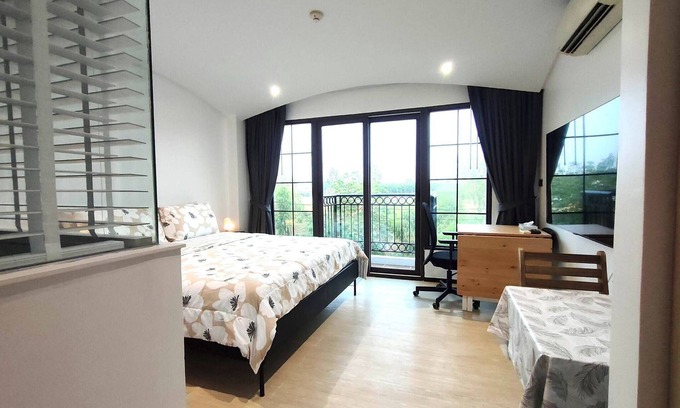 Na Chom Thian Apartment | 421C Studio Opened Space With Nice Breeze private Wi Fi