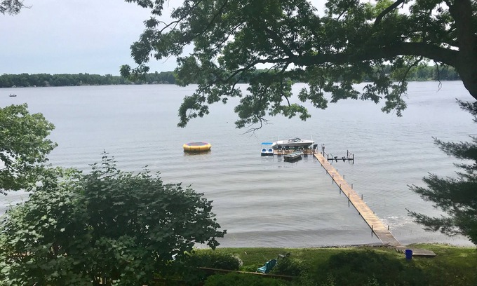 Paw Paw House | 6 Bedroom House On All Sports Lake Cora with Hot Tub and Dock, Sleeps 14!