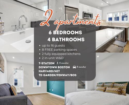 East Somerville Apartment | 6BR3Bth Parking BOS MIT Harvard TD Garden