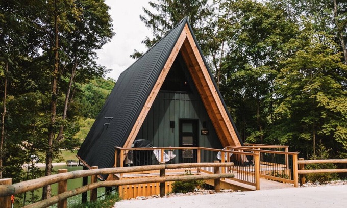 New Philadelphia Cabin | A-Frame Cabin on 95-acres with 2 private lakes