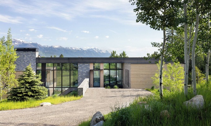 River Meadows Villa | A Secluded Aerie with Giant Views of the Tetons