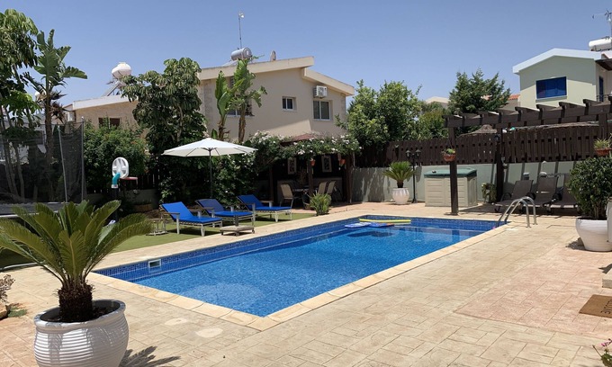 Ayia Thekla Villa | A Stunning beach villa with beautiful gardens, private beach and private pool!