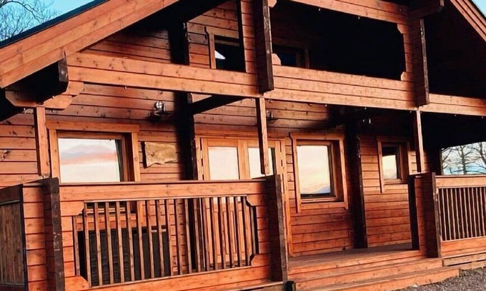 Gorebridge Cabin | A traditional Scandinavian style lodge, with stylish wooden interior decorated with a Scottish theme