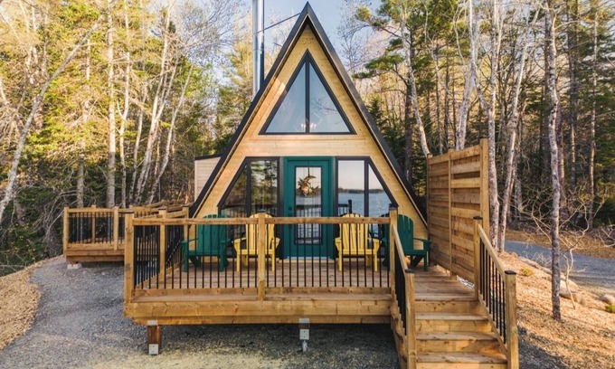Upper New Cornwall Cabin | Accessible Waterfront A-Frame Retreat on Quiet Lake in Lunenburg