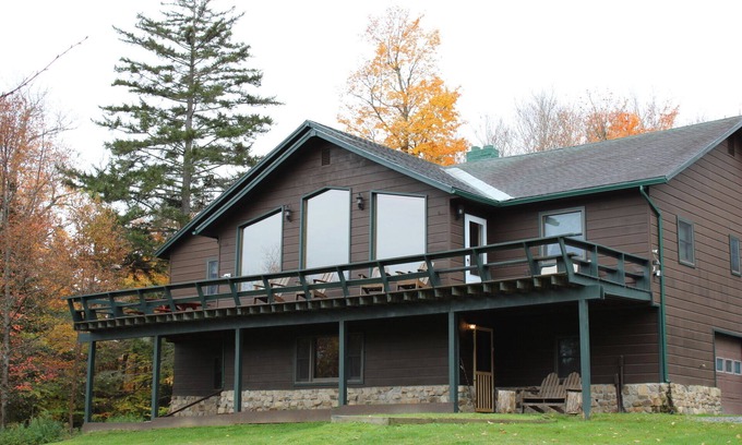 Bloomingdale House | ADK Camp Cardinal -Serene Adirondack Luxury Cabin- Hot Tub