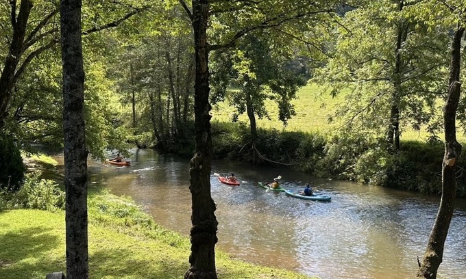 Mineral Bluff Cabin | Adorable, cozy, waterfront cabin on the River, fish, kayak, tube from property.