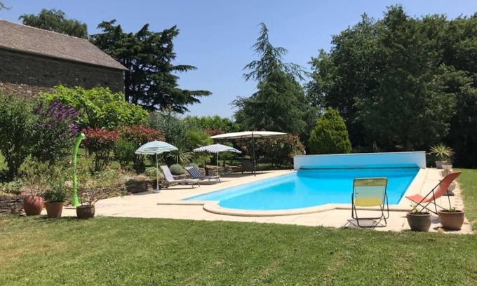 Crespin Cottage | Adults Only cottage, with swimming pool, in the quiet countryside