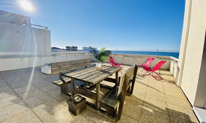 Biscarrosse Plage Apartment | Agréable T3 avec magnifique terrasse face à l'océan (190)