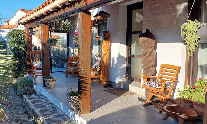 Elne House | Air-conditioned 4-person house with garden and pool 10 minutes from the beach