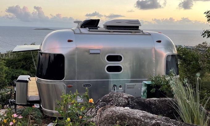 Estate Bolongo House | Airstream Glamping Camping overlooking Caribbean Sea Amazing Sunrises & Sunsets