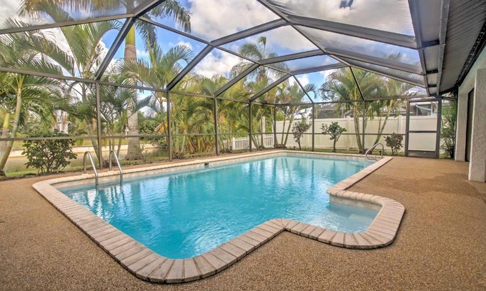 Pelican House | Airy Cape Coral Home with Dock, Private Lanai and Pool