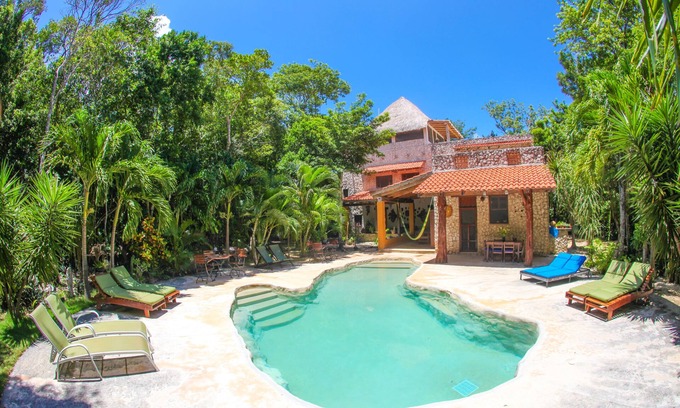 Akumal House | Akumal Jungle Villa 4 br, Private Cenote and pool