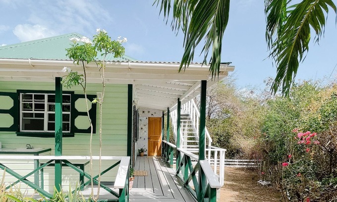 Falmouth Harbour Cottage | Aloe Cottage, Cute 2 Bedroom Caribbean Cottage with 2 Verandas