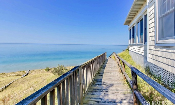 Montague House | Amazing Lake Michigan Waterfront Custom Home With 186’ Of Perfect Sandy Beach!