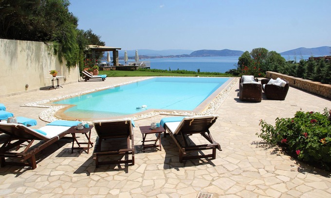 Porto Heli Villa | AMAZING SEA VIEW VILLA WITH PRIVATE POOL AND WALK TO BEACH SLEEPS 10