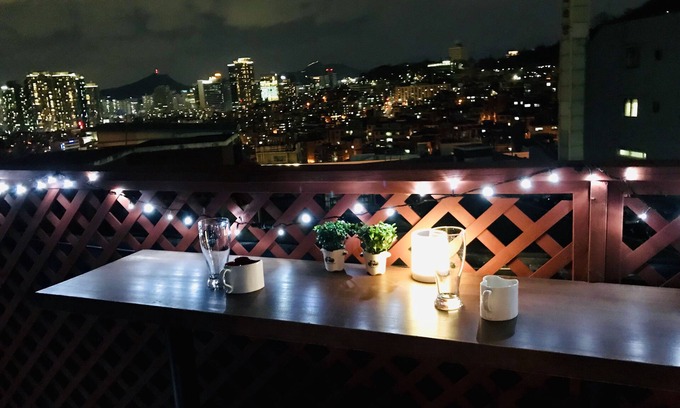 Yongsan-gu Apartment | Amazing view from a private rooftop on the hill of Namsan in center of seoul