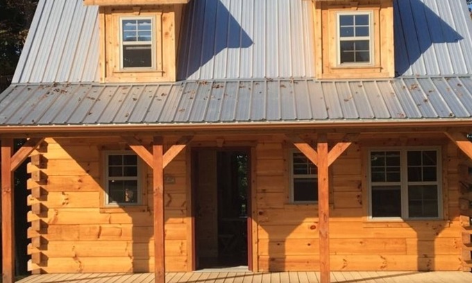 Fort Gay Cabin | An Outdoor Luxury Cabin Adventure "The Hampton"Amish-Built Log Cabin