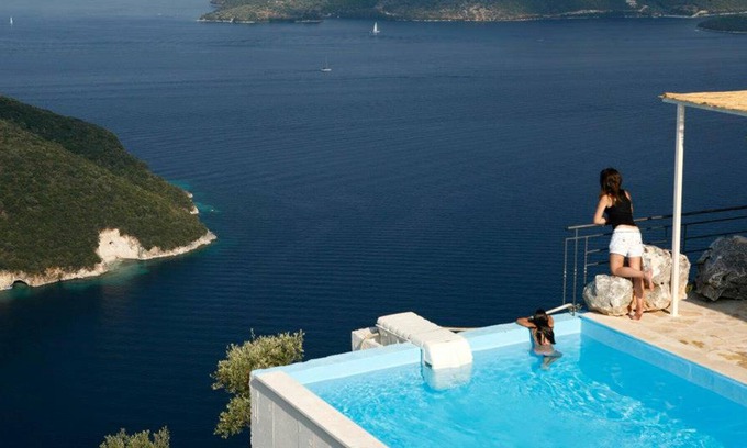 Katokhorion Villa | Antigoni's villas - one of the most amazing views in the mediterranian sea