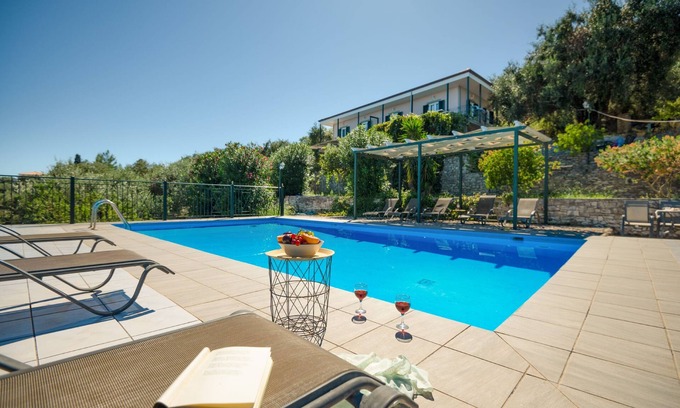 Koutsi Apartment | Antigoni Villa Dio: Shared pool, stunning views, A/C