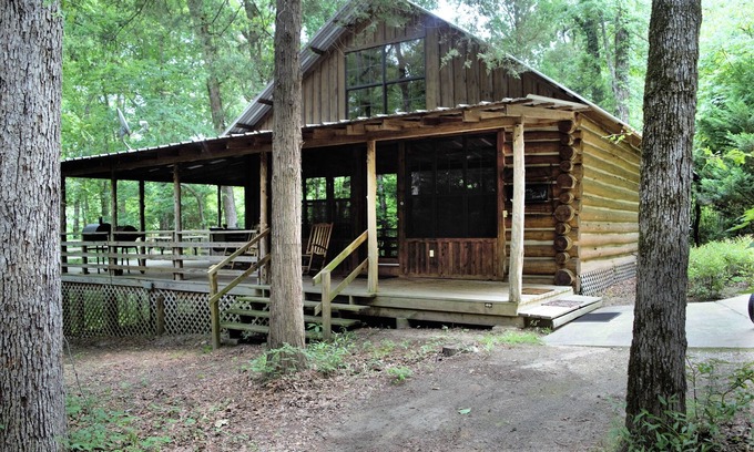 Nacogdoches Cabin | Antlers - An authentic log cabin experience in the forest at Stag Leap Cabins!