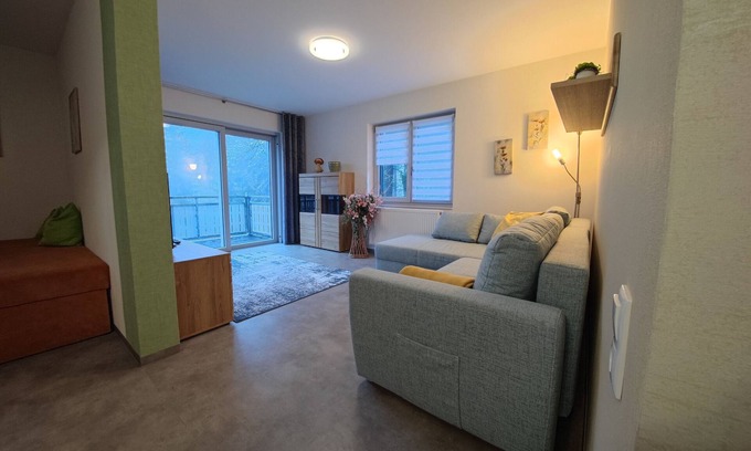 Schmiedefeld am Rennsteig Apartment | Apartment '1 Barrierefrei' with Shared Garden, Balcony and Wi-Fi