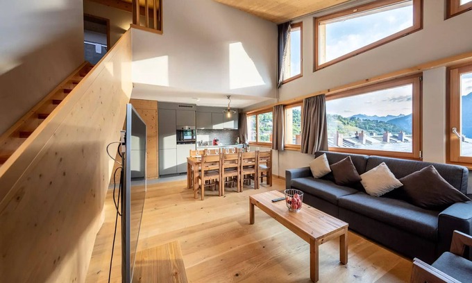 Vercorin Apartment | Apartment 4 Zimmer 8 Personen Duplex Deluxe