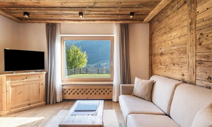 Ortisei Apartment | Apartment 'Cesa Sassela Relax' with Mountain View, Sauna, Pool, Garden, Balcony & Wi-Fi