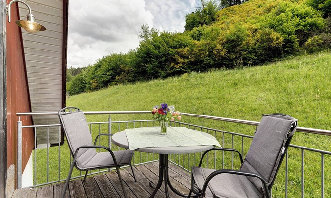 Schenkenzell Apartment | Apartment 'Ferienhaus 1 - Wohnung Fichte, 64qm' with Mountain View, Balcony and Wi-Fi