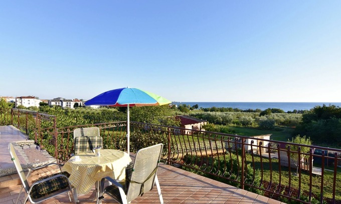 Zambratija Apartment | Apartment Luciana2 sea view terrace, barbecue, Wi-Fi, parking space