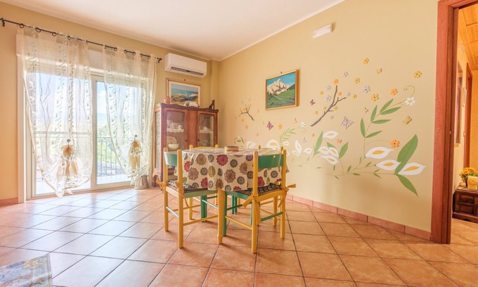 Castroreale Terme Apartment | Apartment 'Meizon Sicilia' with Balcony, Wi-Fi and Air Conditioning