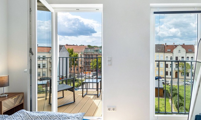 Wittenberge Apartment | Apartment 'Modernes Loft An Der Elbe' with Balcony, Wi-Fi and Air Conditioning