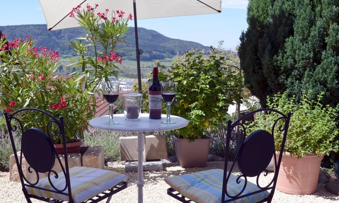 Durbheim Apartment | Apartment 'Rieth' with Mountain View, Private Terrace and Wi-Fi