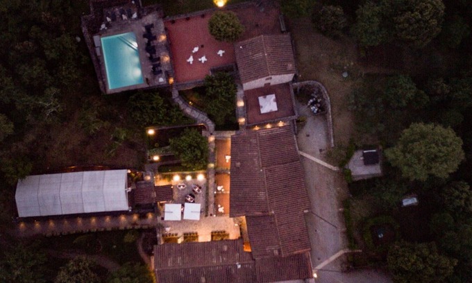 Monteriggioni Other | Apartment with private pool, WIFI, A/C, hot tub, sauna, TV, patio, panoramic view, close to Siena