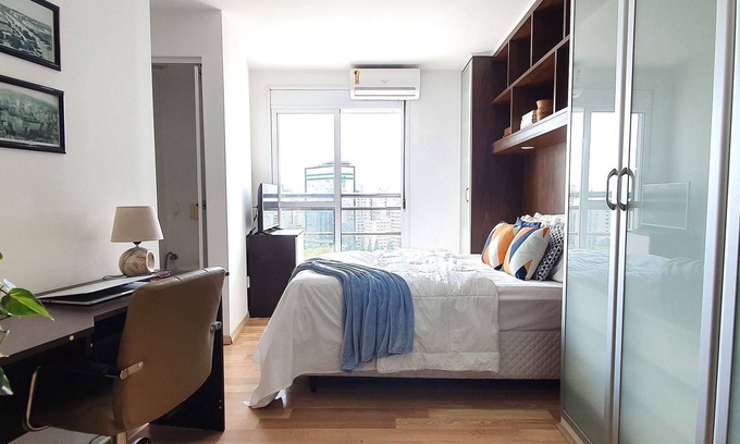 Consolacao House | Apt close to Paulista Ave. AC & balcony on 13th F