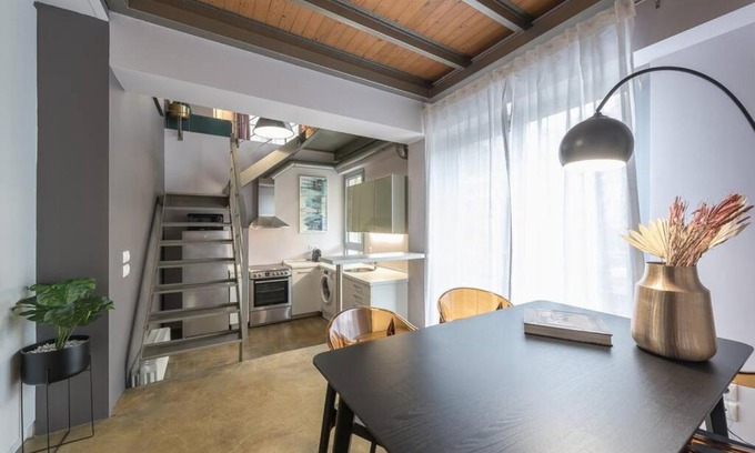 Gazi Apartment | Artsy Urban Loft in Athens