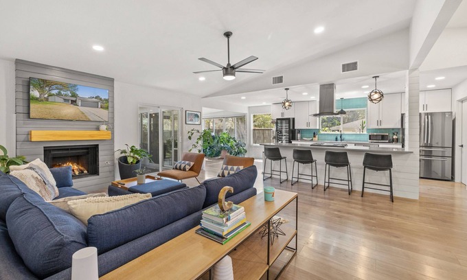 Austin House | ATX Oasis Home w/Pool Workspaces & Large Backyard