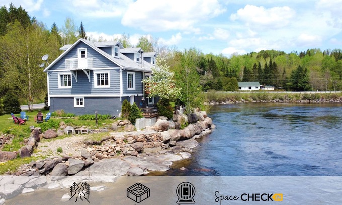 Huberdeau Ski Chalet | Au Tournant de La Rouge ♥ Spa & Sauna Vibe ☼