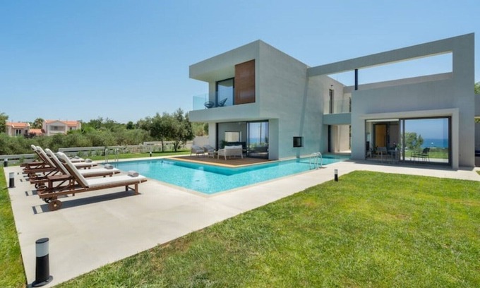 Pyrgos Psilonerou Villa | Avra Villa, Pirgos-villas , Heated pool , wonderful sea view
