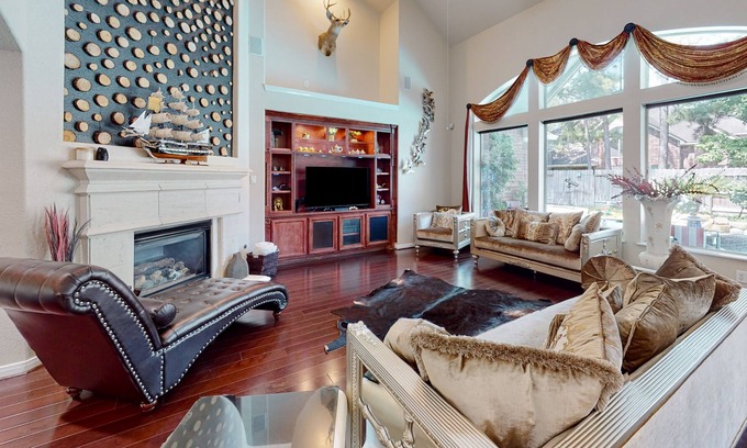 Cypress House | Azal House | Luxe house in Cypress with a pool, hot tub, & gourmet kitchen