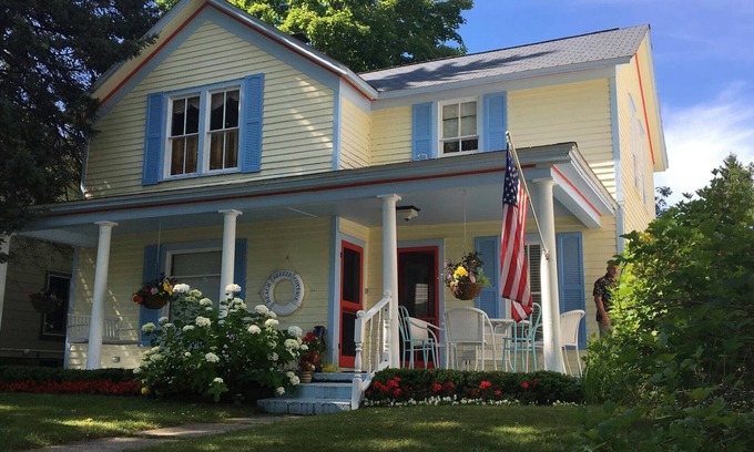 Frankfort House | Beach Breeze Cottage, Just Steps from the Beach, Sleeps 12.