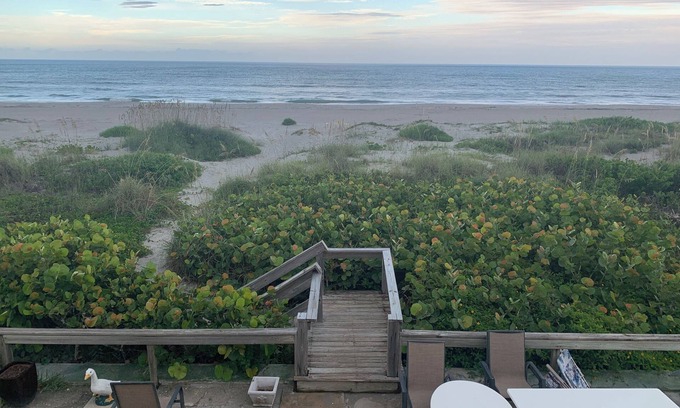 Cocoa Beach Apartment | Beach Condo - Less than 75 steps from door to sand!