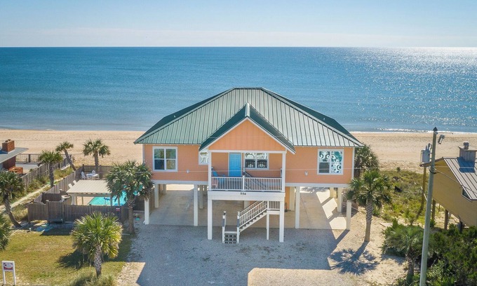 St. George Island House | Beach Front, Heated Pool, Gorgeous Gulf Views Sleeps 10