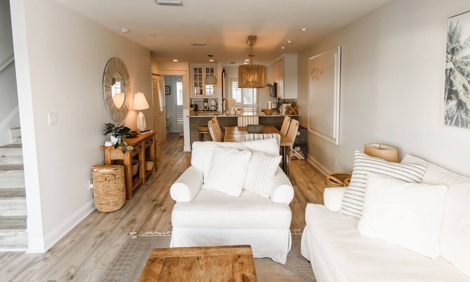 Seagrove Beach House | Beach Front Townhome on the Gulf! Huge Deck, Heated Pool
