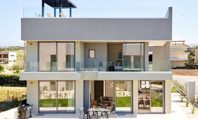 Pyrgos Psilonerou House | Beach Sand Villas | Beachfront Roof Pool Seaviews