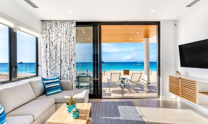 West End Village Condo | Beachfront 1-Bedroom + Hot Tub at Award-winning Tranquility Beach on Meads Bay