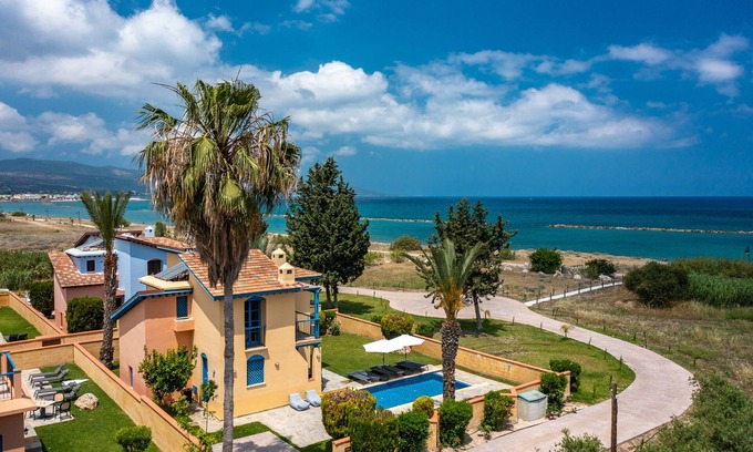 Polis Villa | Beachfront Bliss: 3-Bdr Villa with Private Pool & Stunning Views