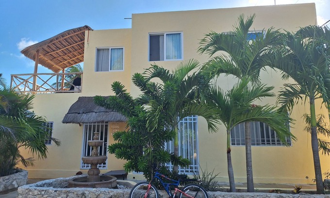 Sinanche Apartment | Beachfront casita in San Crisanto. 1 bedroom with views of the Gulf of Mexico